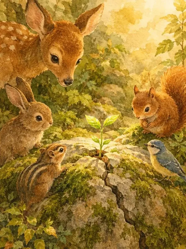 岩缝里的春天 · 灵感剧场 岩缝里的春天 短剧封面插画