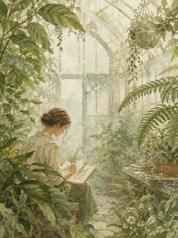 蕨类植物图鉴 · 本周人气榜 蕨类植物图鉴 短剧封面插画